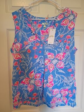 Lilly Pulitzer Dev Knit Sleeveless V-Neck NWT XL
